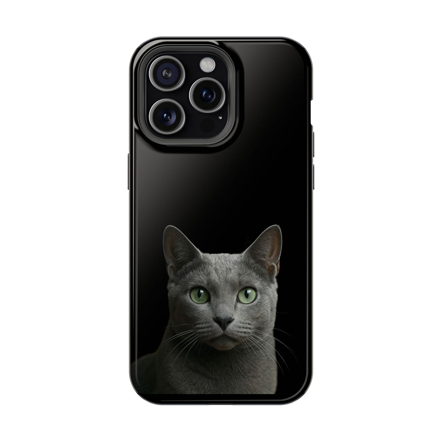 Russian Blue Cat Phone Case — Magnetic Impact-Resistant iPhone Cover