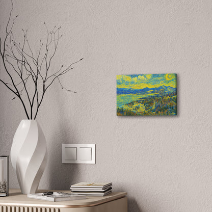 Vibrant Canvas Art, Framed Wall Decor, Modern Home Decor, Landscape Painting, Gift for Art Lovers, Art for Living Room