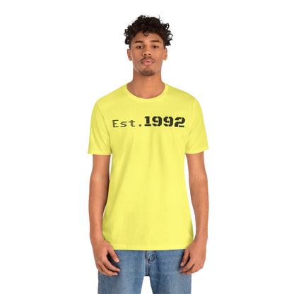 Est. 1992 Short Sleeve Tee - Retro Unisex T-Shirt, Birthday Gift, Vintage Style Shirt, Casual Wear, Trendy Outfit
