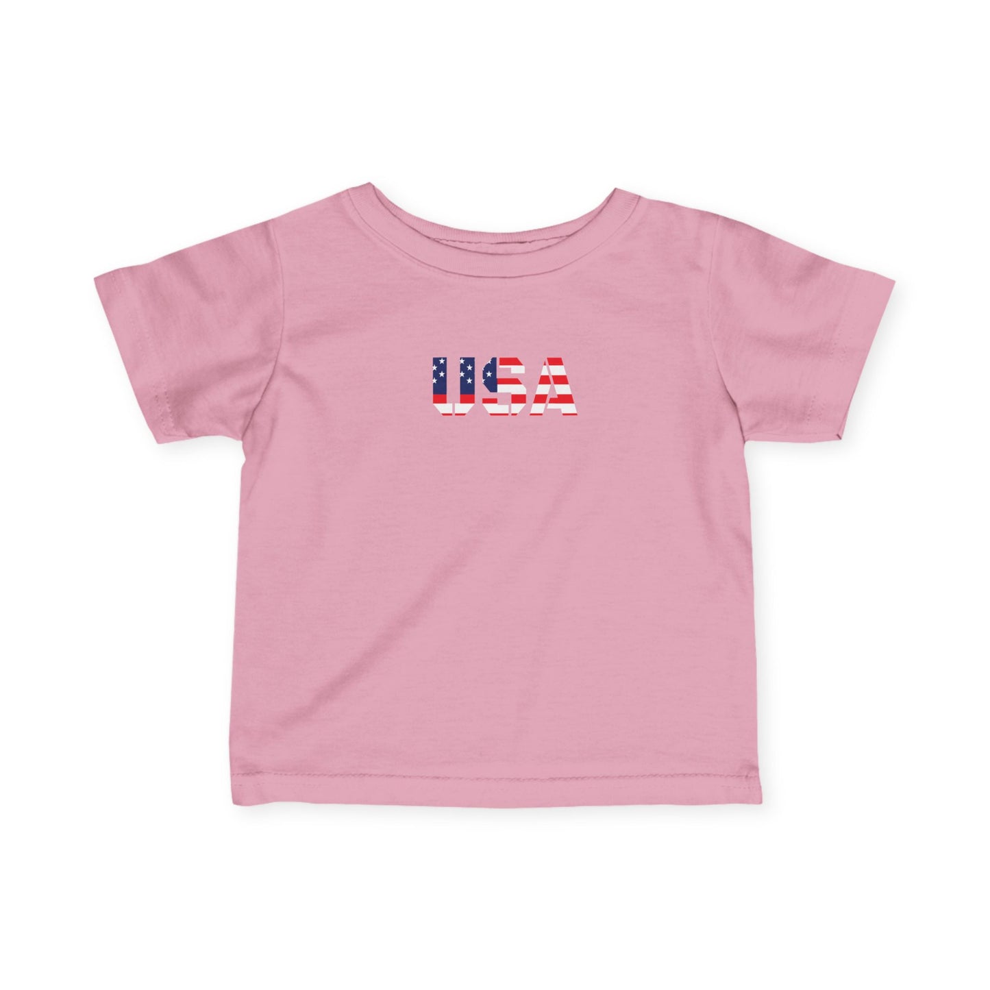 USA Infant Fine Jersey Tee - Cute Baby Shirt, Toddler Clothing, American Flag Tee, Baby Shower Gift, 4th of July Outfit