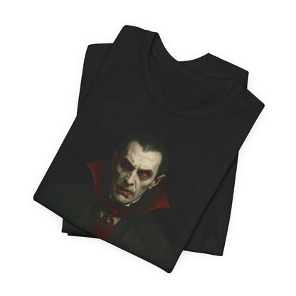 Vampire Graphic Tee, Spooky Halloween Shirt, Unisex Halloween Apparel, Gothic T-Shirt, Dark Aesthetic Fashion