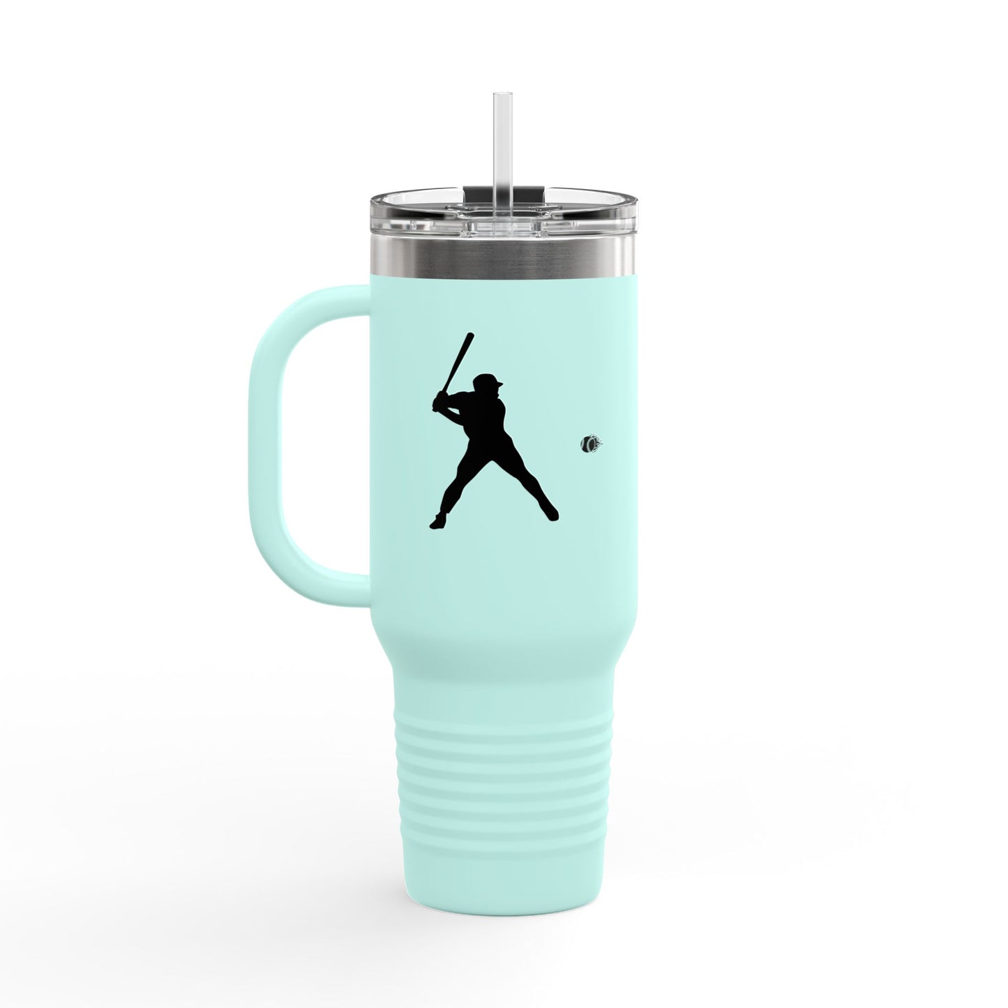 Baseball Player Silhouette 40oz Insulated Travel Mug