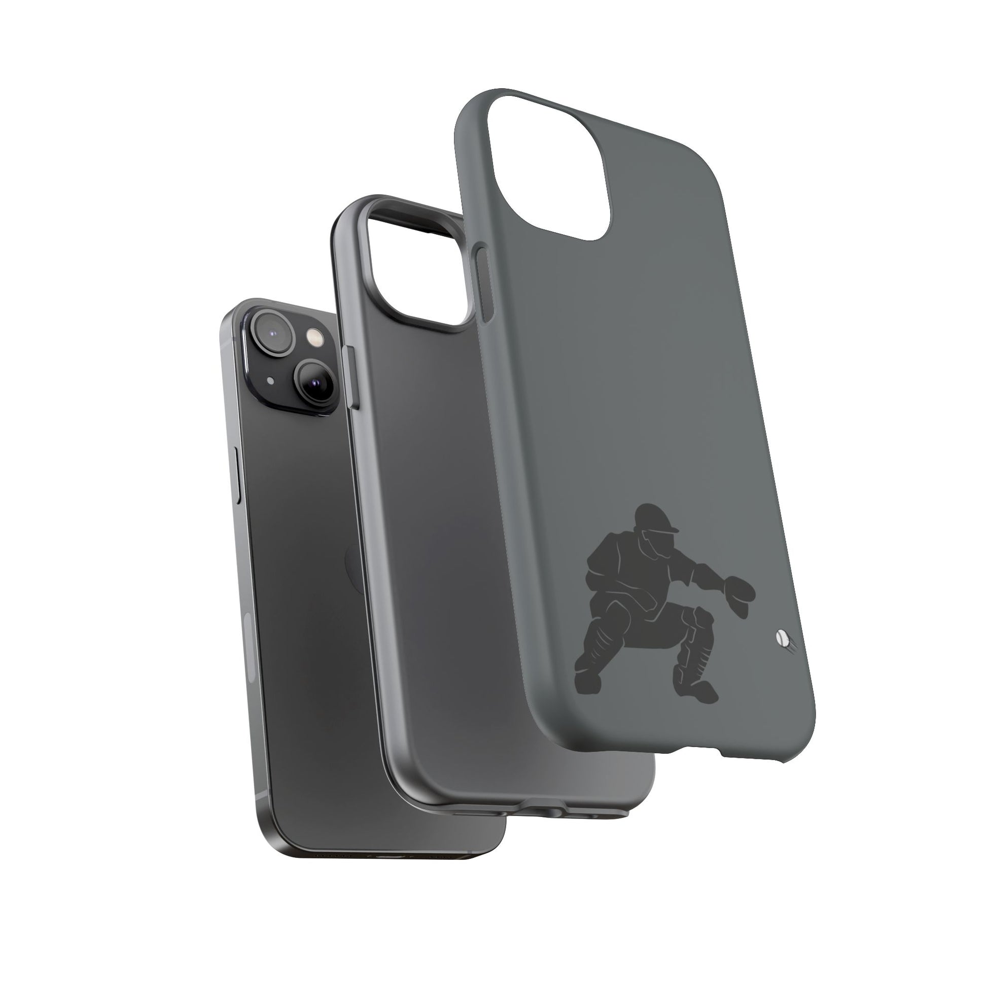 Baseball Catcher Phone Case, Sports Phone Accessory, Tough Cases, Gift for Athletes, Sports Fan Merchandise, Unique Design - TRV
