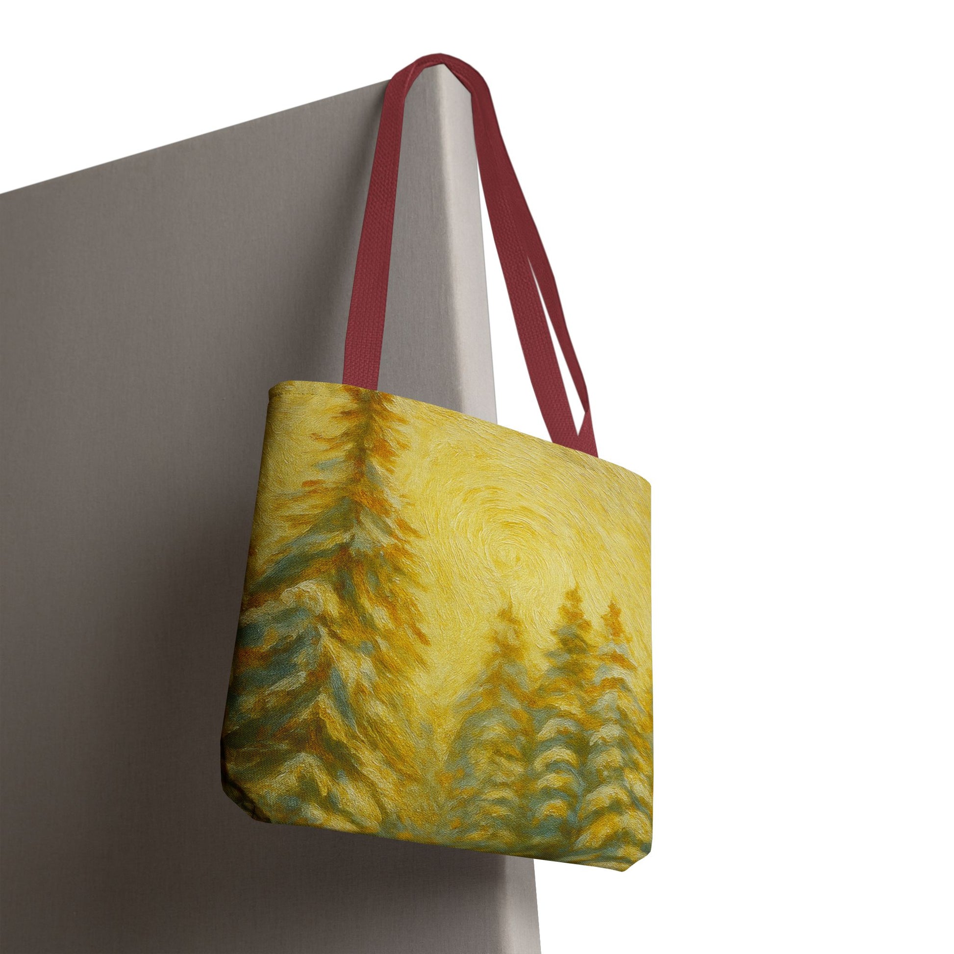 Eco-friendly canvas tote bag with abstract artistic print, perfect for beach or everyday use, by Printify.