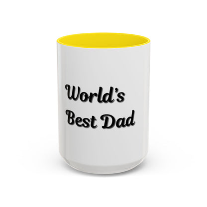 World's Best Dad Accent Coffee Mug - Perfect Gift for Father's Day - TRV