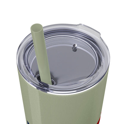 Skinny Tumbler — USA Flag 20oz Straw Tumbler (Patriotic Travel Cup)