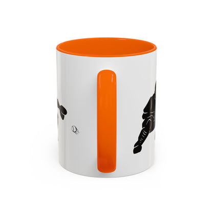Baseball Catcher Coffee Mug, Sports Gift for Coaches, Black Accent Mug for Fans, Perfect for Birthdays & Celebrations, Unique Cup - TRV