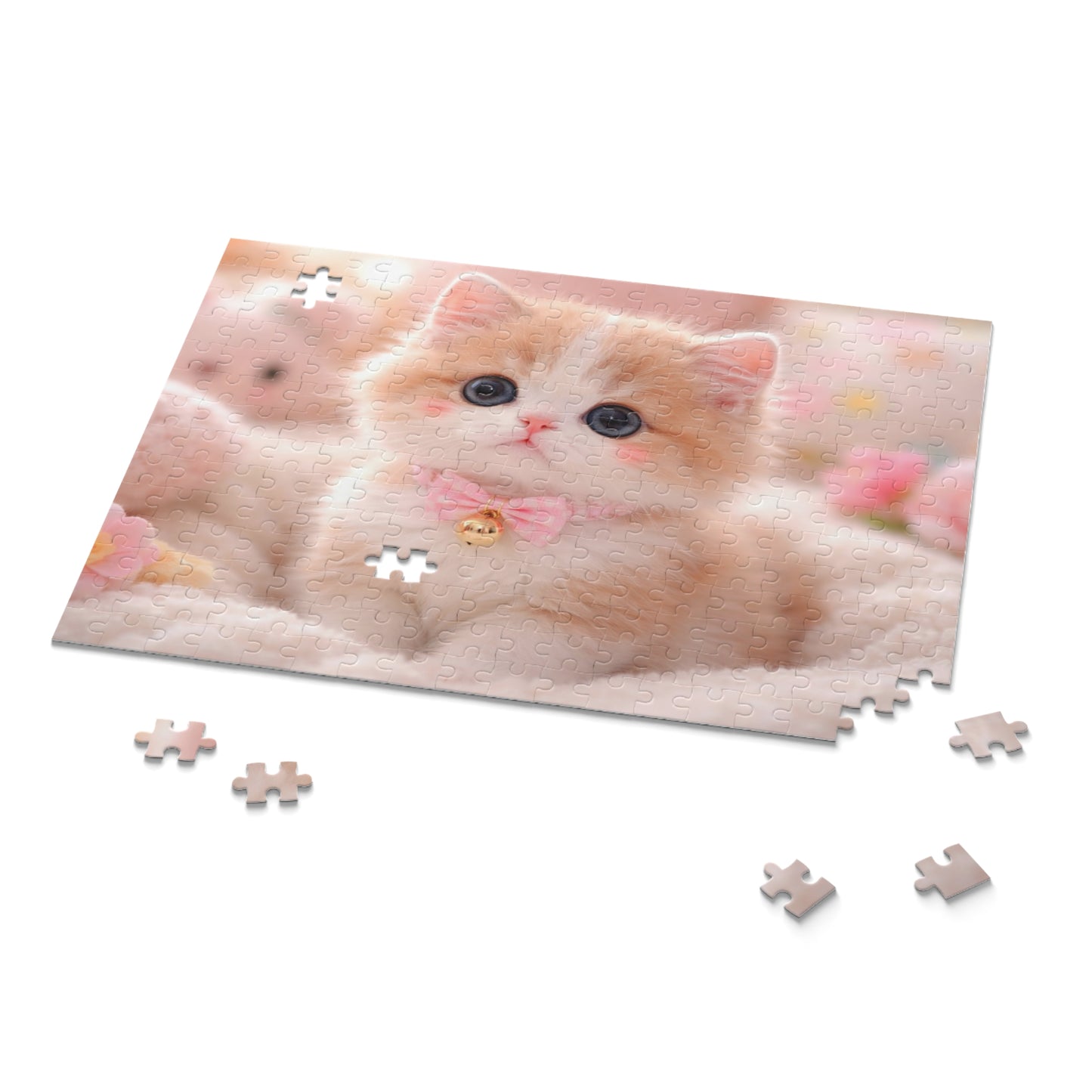 Cute Kitten with Pink Bow Puzzle