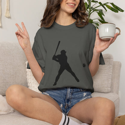 Unisex Baseball Silhouette Tee, Casual Wear, Sports Fan Apparel, Gift for Athletes, Summer Outing Outfit, Soft Cotton Shirt