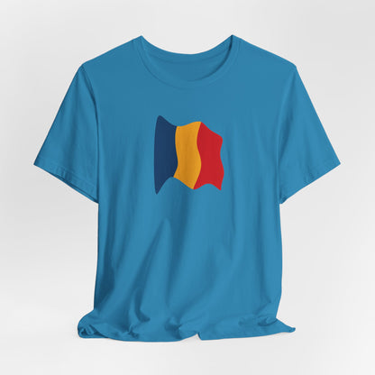 Romanian Flag Unisex Short Sleeve Tee, Casual Shirt, Travel T-Shirt, Gift for Romanians, Summer Outfit, Everyday Wear