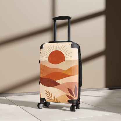 Sunset Landscape Suitcase Cover — Boho Travel Luggage Protector