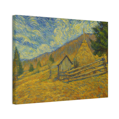 Vincent Van Gogh Inspired Canvas Print, Rustic Home Decor, Wall Art, Gift for Art Lovers, Country Landscape, Unique Art Piece - TRV