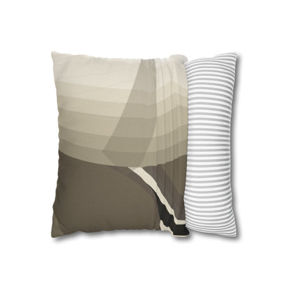 Abstract Neutral Leaf Artwork Pillowcase | Square Pillowcase