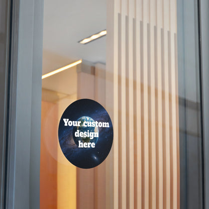 Custom Earth Space Design Round Sticker | Vinyl Circle Decal - TRV