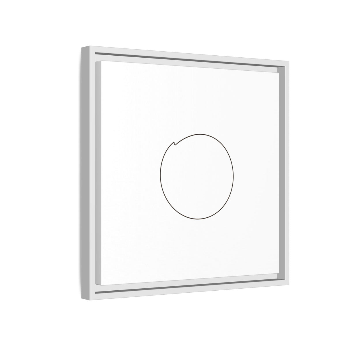 Framed matte canvas wall art featuring a minimal circular line design, by Printify for modern home decor.
