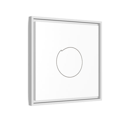 Framed matte canvas wall art featuring a minimal circular line design, by Printify for modern home decor.