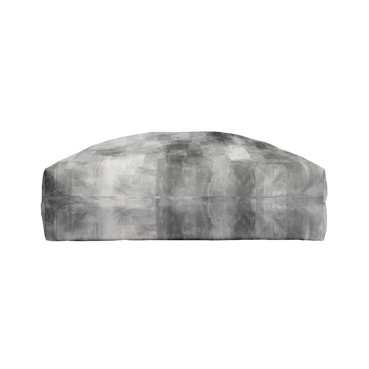 Gray abstract print weekender tote bag for women, stylish travel bag with spacious interior and comfortable shoulder straps.