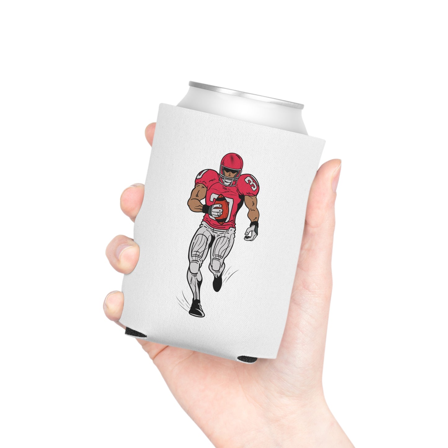 Football Player Can Cooler – Tailgating & Game Day Beverage Koozie