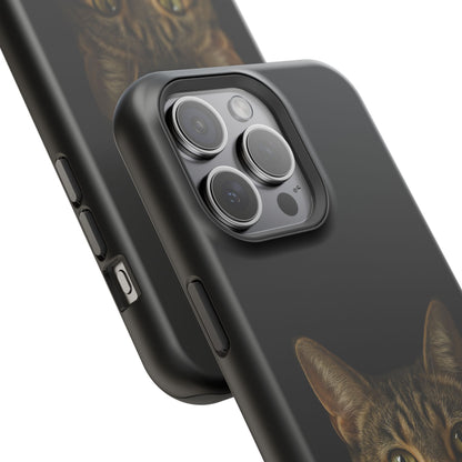 Magnetic Impact-Resistant Phone Case — Realistic Tabby Cat Portrait
