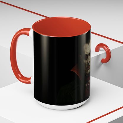 Gothic Dracula Vampire Accent Coffee Mug | Spooky Halloween Gift, Unique Home Decor, Collector's Mug, Coffee Lover's Gift