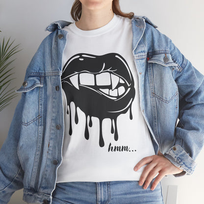 Edgy Graphic Tee - Dripping Lips Design - Unisex Heavy Cotton Tee