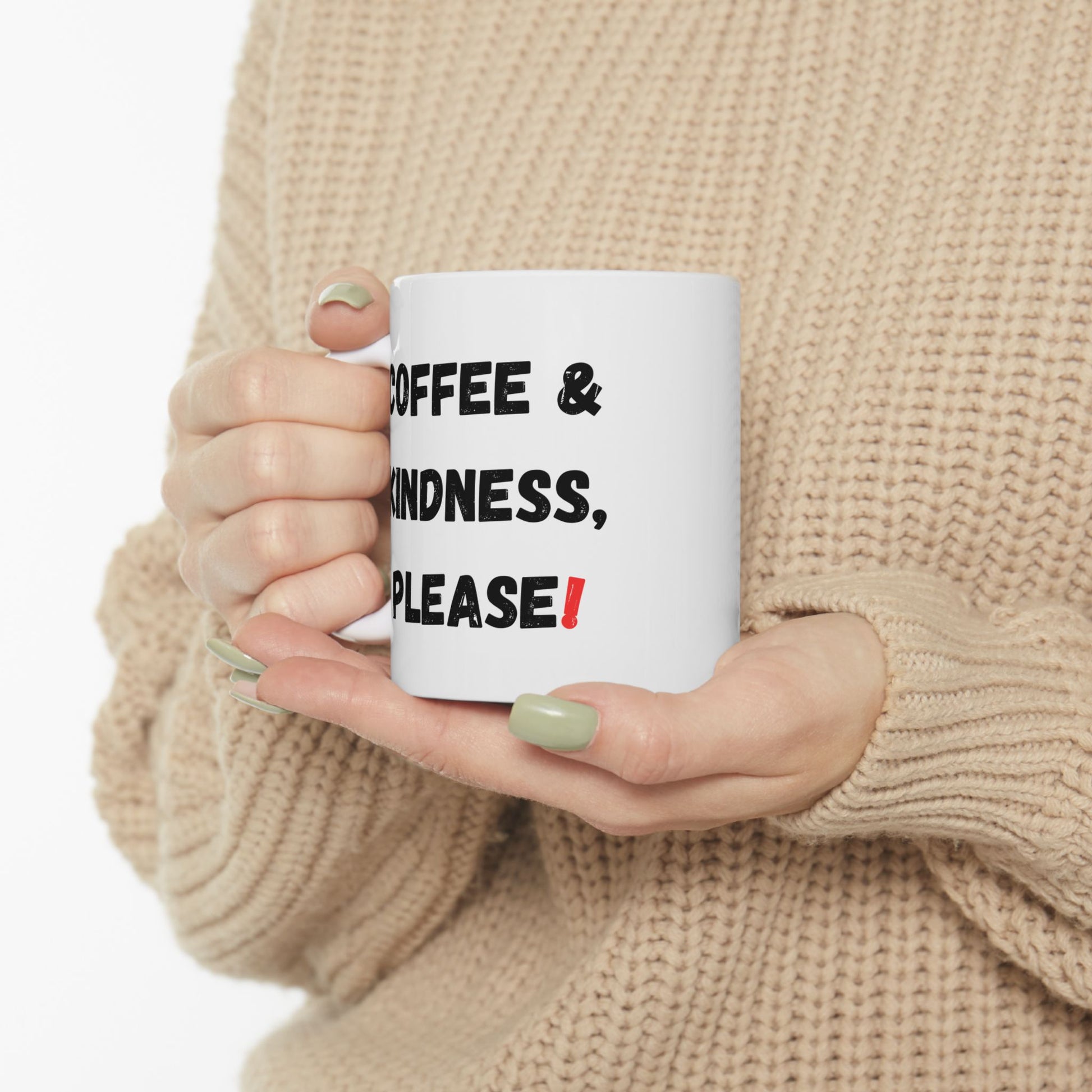 Inspirational Coffee Mug - 'Coffee & Kindness, Please!' - Perfect Gift for Friends & Family - TRV