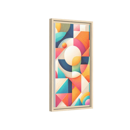Colorful Geometric Abstract Art Matte Canvas Framed