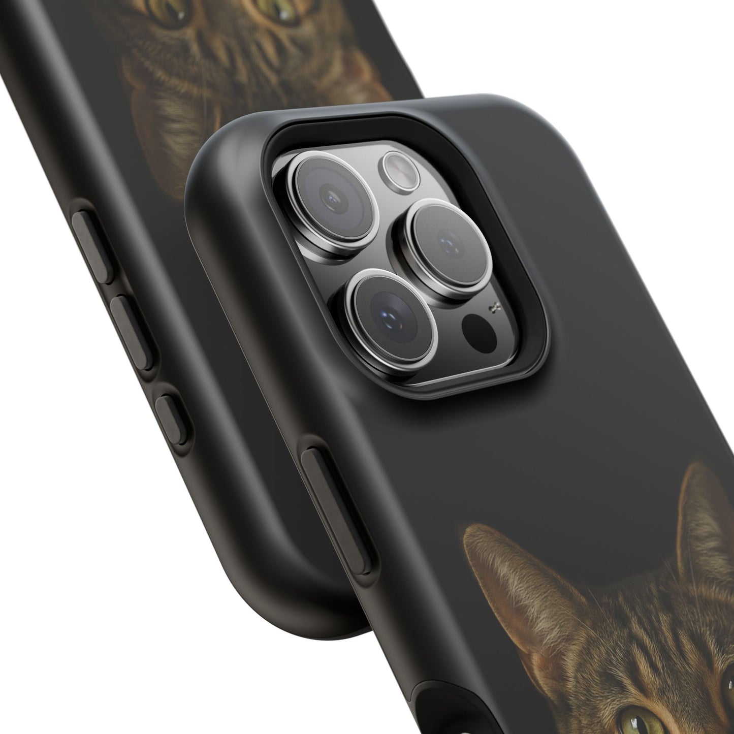 Magnetic Impact-Resistant Phone Case — Realistic Tabby Cat Portrait