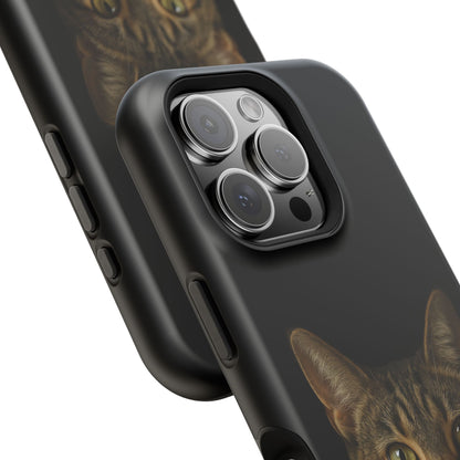 Magnetic Impact-Resistant Phone Case — Realistic Tabby Cat Portrait