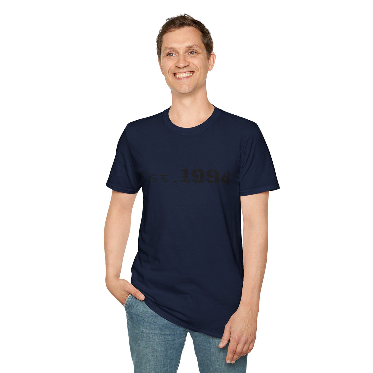 Vintage 1994 Est. graphic T-shirt by Printify featuring a retro design and bold lettering on a casual cotton T-shirt.