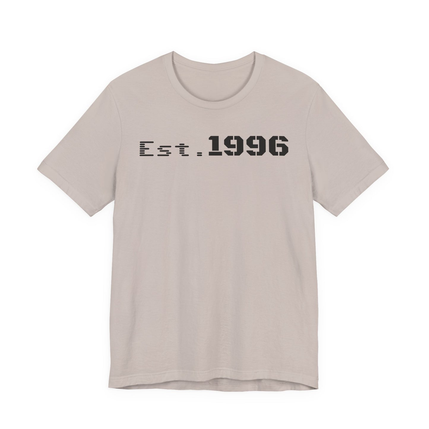 Unisex Jersey Tee - 'Est. 1996' Graphic Shirt, Birthday Gift, Casual Wear, Vintage Style, Retro Fashion, Gift for Him/Her - TRV