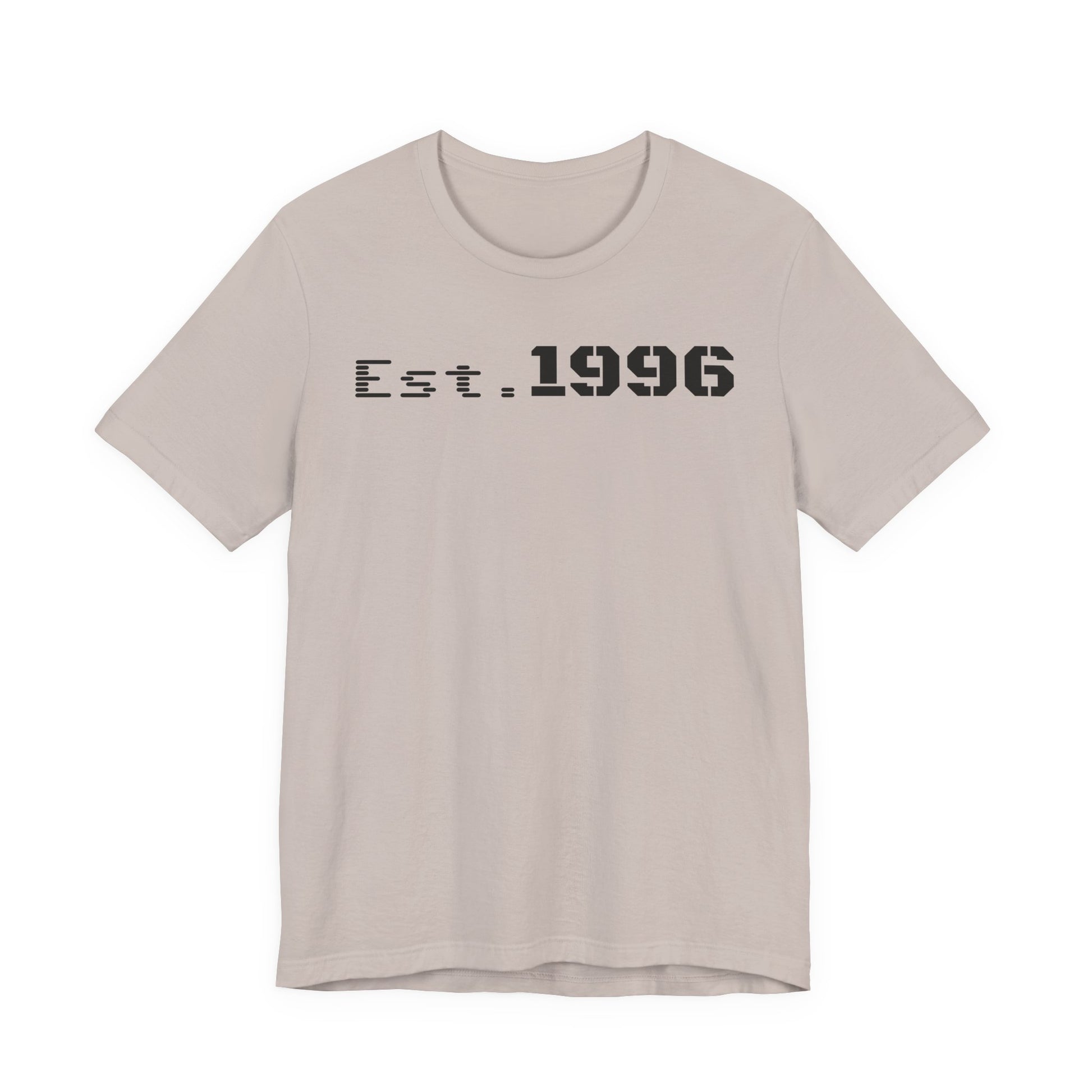 Unisex Jersey Tee - 'Est. 1996' Graphic Shirt, Birthday Gift, Casual Wear, Vintage Style, Retro Fashion, Gift for Him/Her - TRV