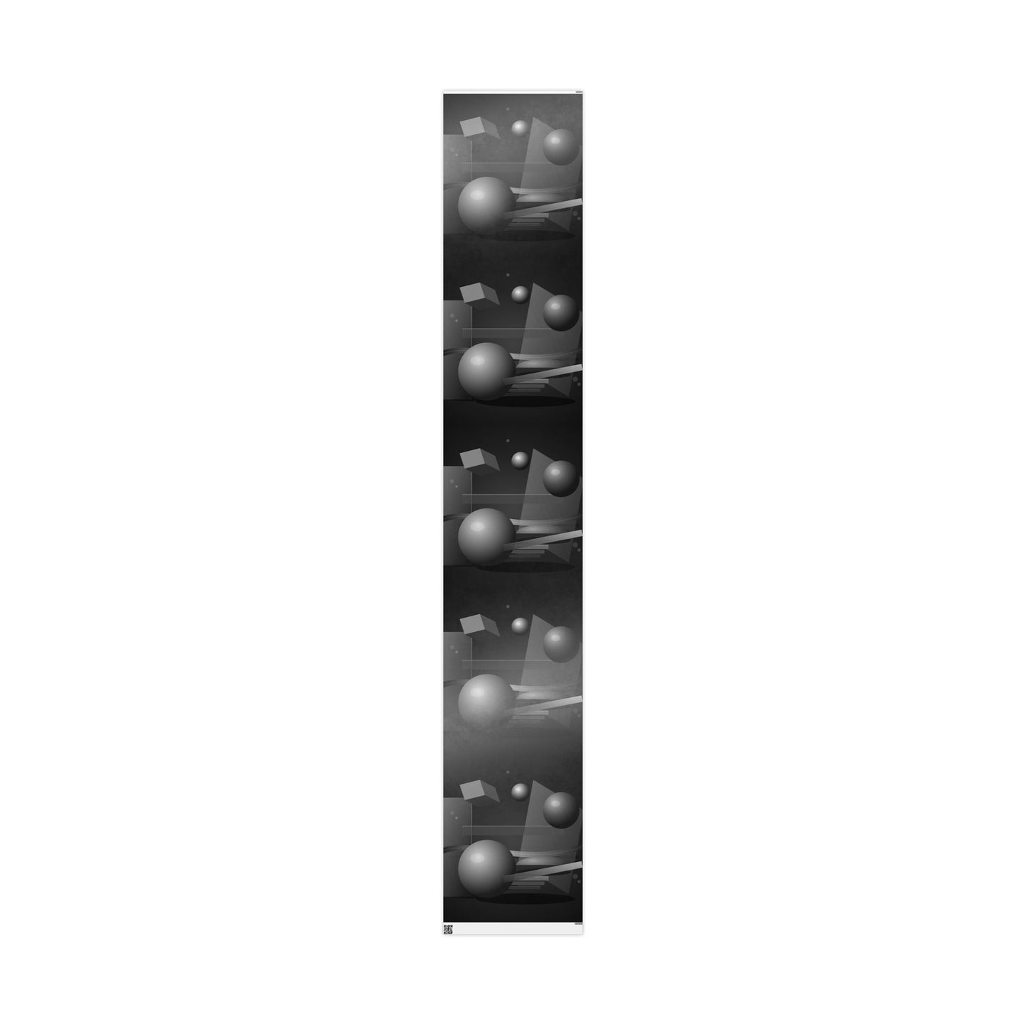 Geometric Shapes Black & Gray Wrapping Paper | Gift Wrap Roll