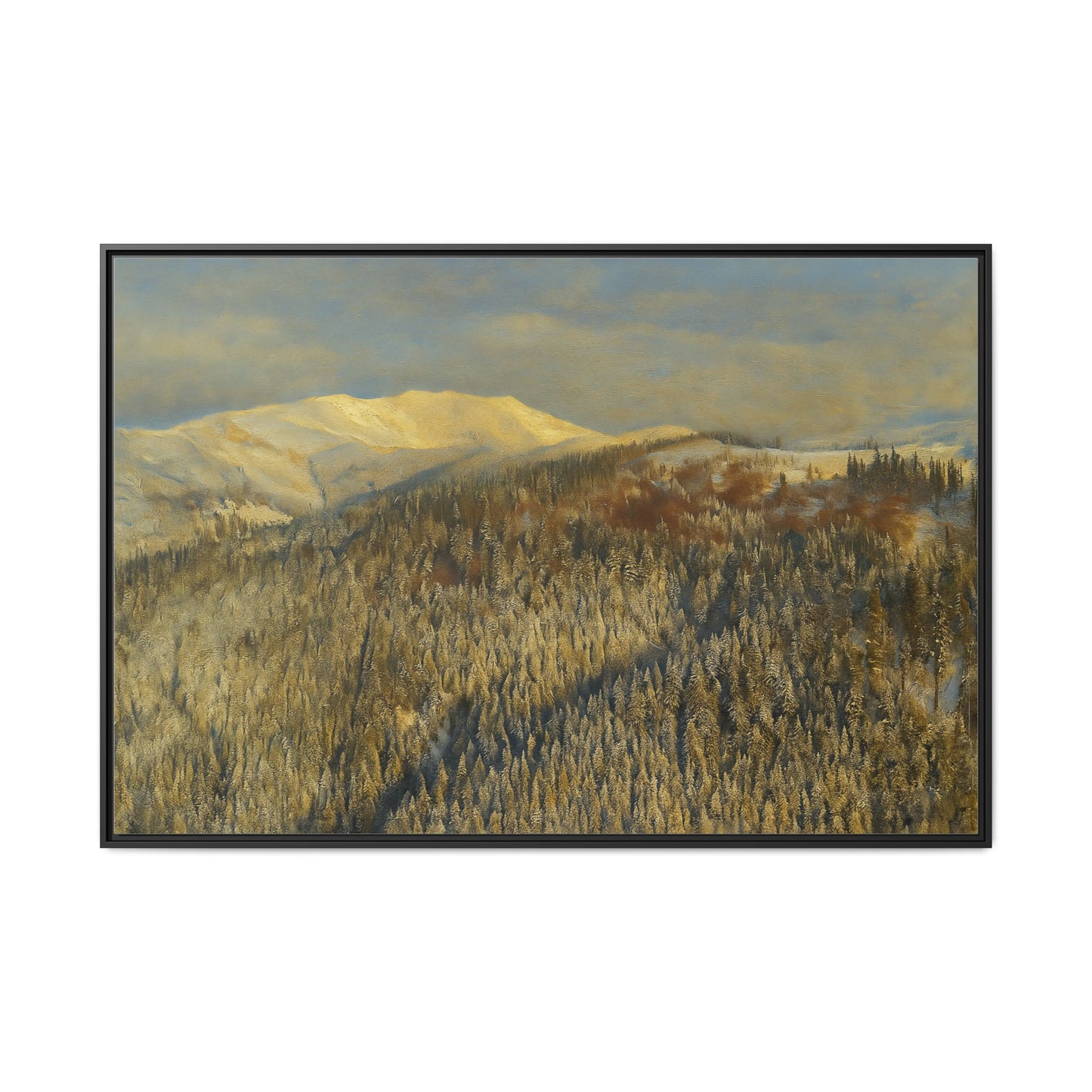 Framed Mountain Canvas Art, Perfect for Home Decor, Nature Wall Art, Gift for Nature Lovers, Cozy Atmosphere - TRV