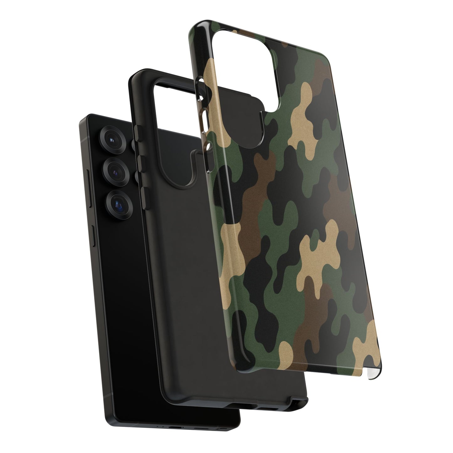 Camouflage Tough Phone Case by Printify featuring rugged camo design and durable protective material for smartphones.