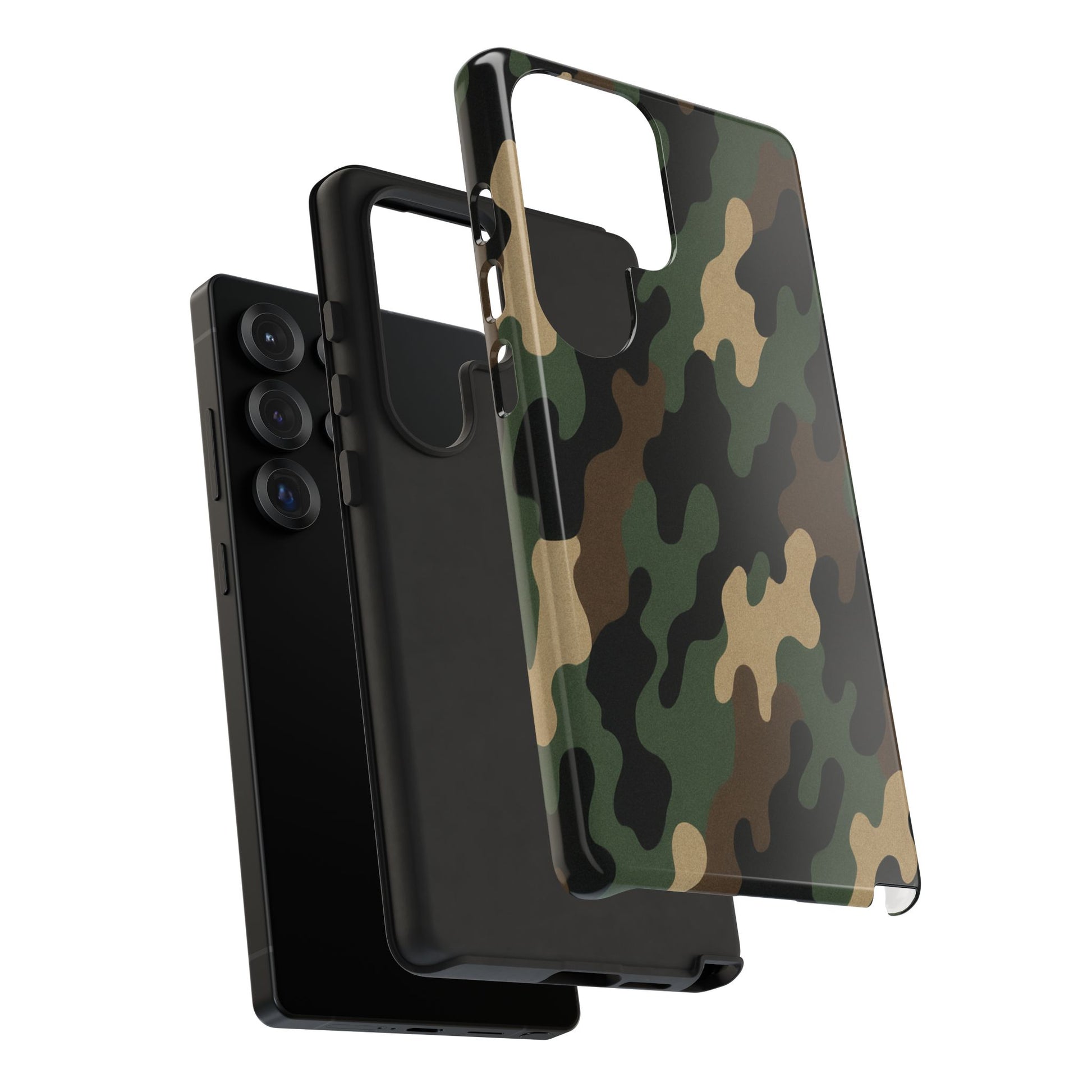Camouflage Tough Phone Case by Printify featuring rugged camo design and durable protective material for smartphones.