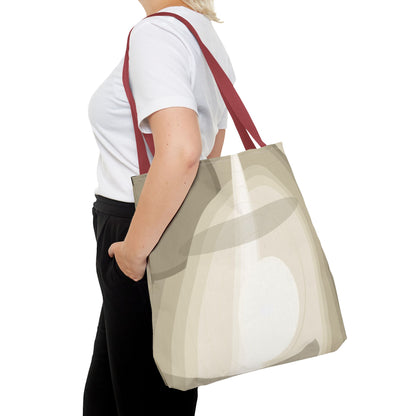 Neutral Abstract Light Beam Tote Bag | Minimalist Geometric Pattern