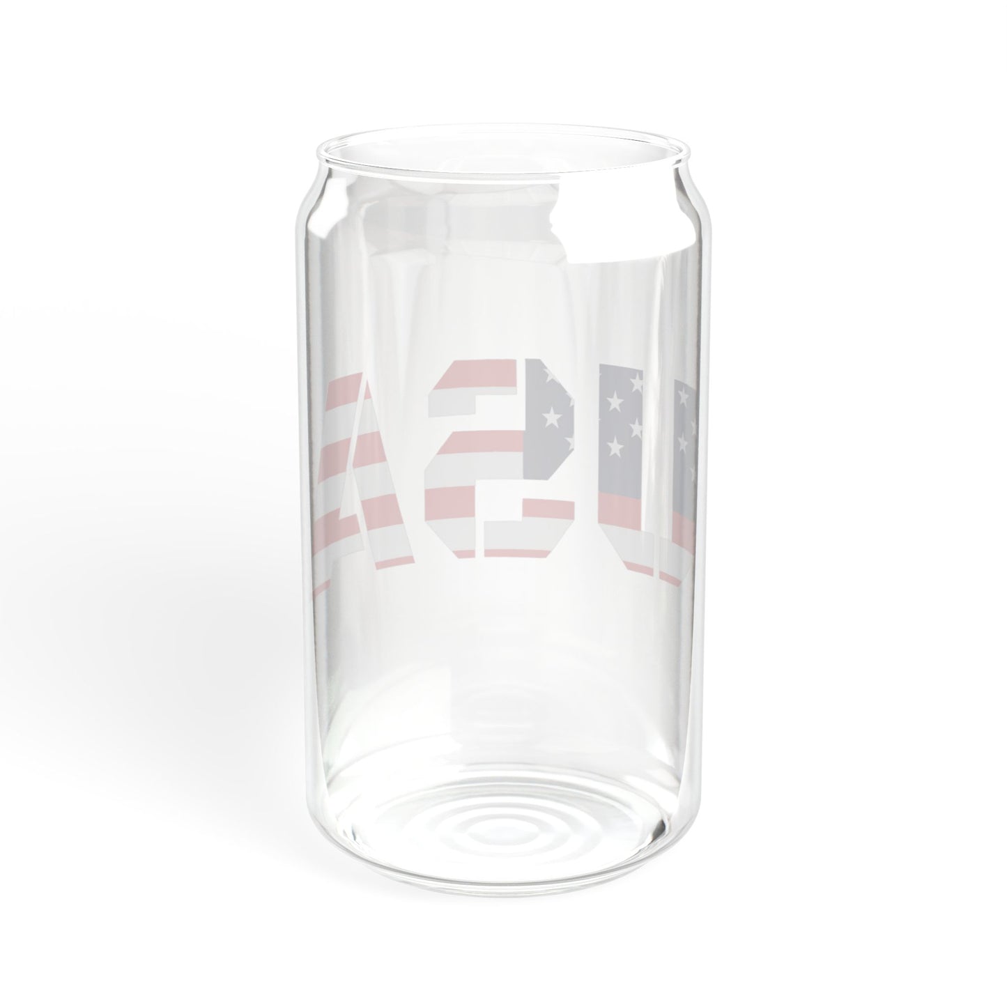 Patriotic USA Sipper Glass, 16oz — American Flag Straw Tumbler
