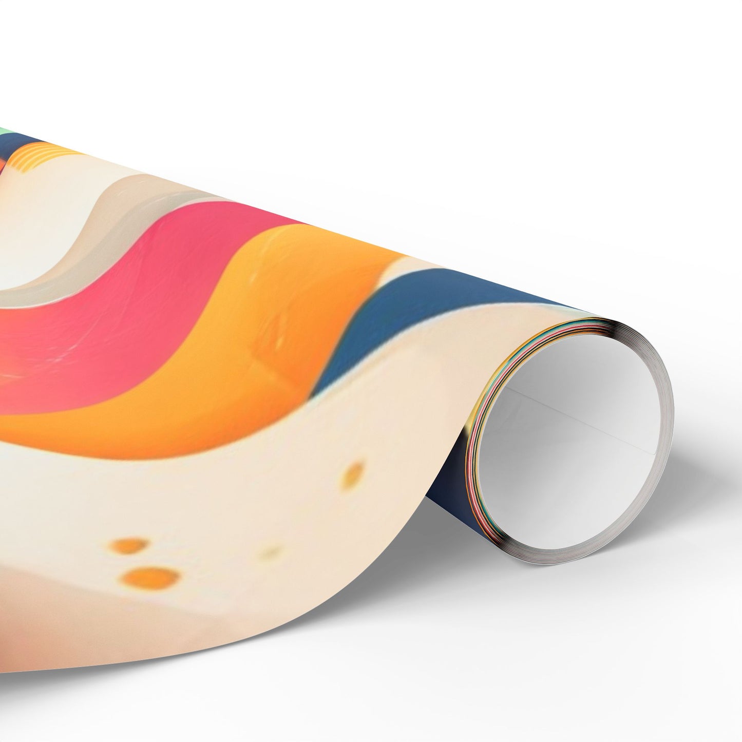 Geometric Colorwave Wrapping Paper Roll — Vibrant Abstract Gift Wrap