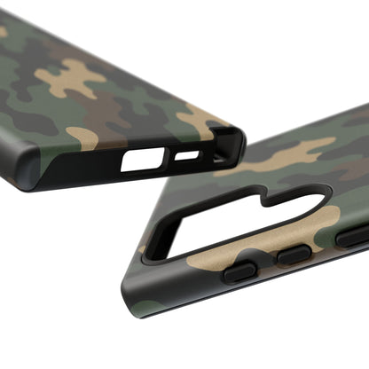 Camouflage tough phone case by Printify featuring rugged camo design and durable protective material for smartphones.