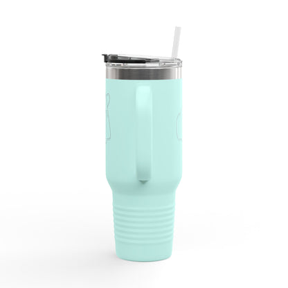 Heart Gesture Insulated Travel Mug - 40oz - Ideal for Coffee Enthusiasts, On-the-Go Drinkers, Valentine's Day Gift, Travel Companion, Large