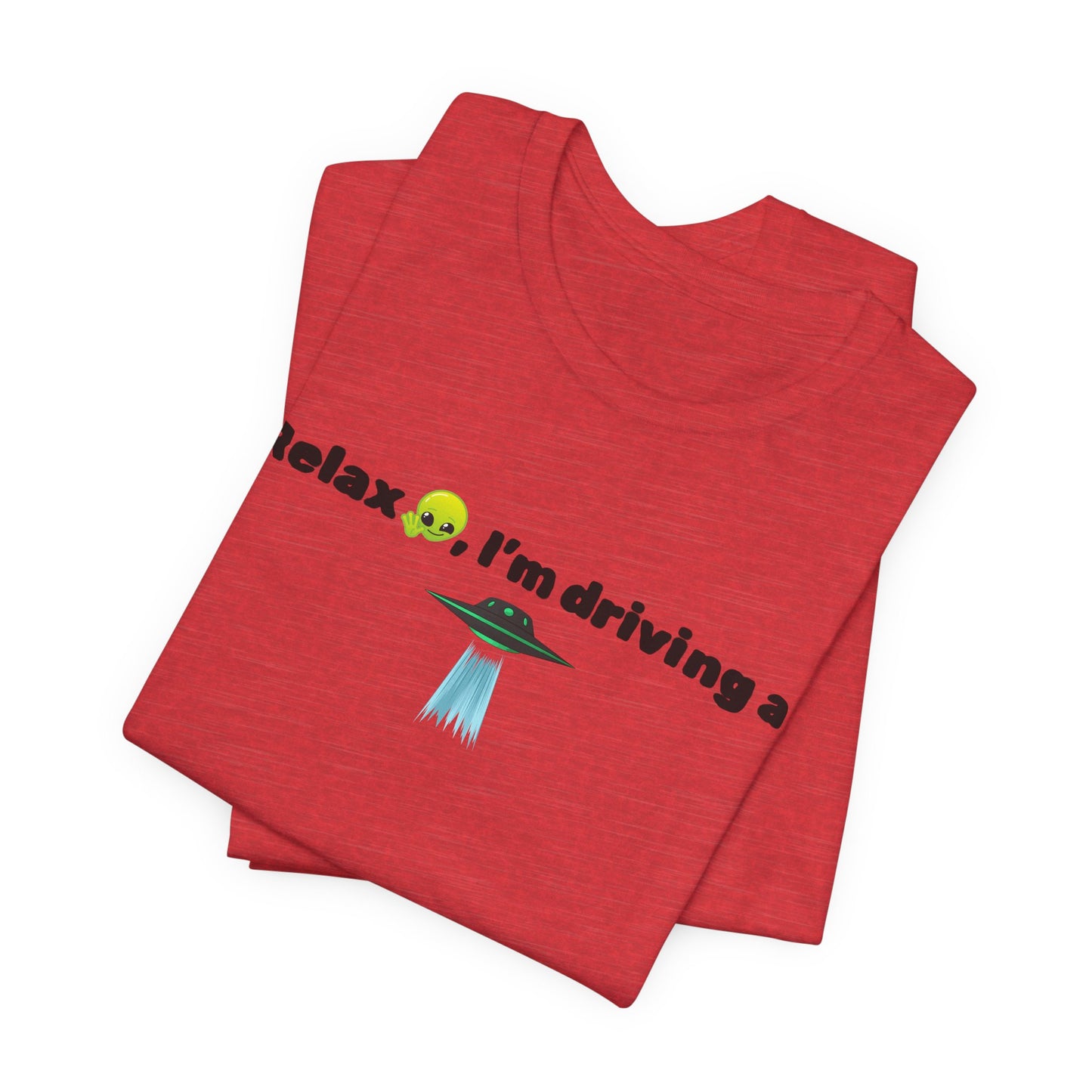 Alien Driving Unisex Tee - Fun Casual Shirt, Gifts for UFO Lovers, Quirky Humor T-Shirt, Perfect for Road Trips, Unique Birthday Present
