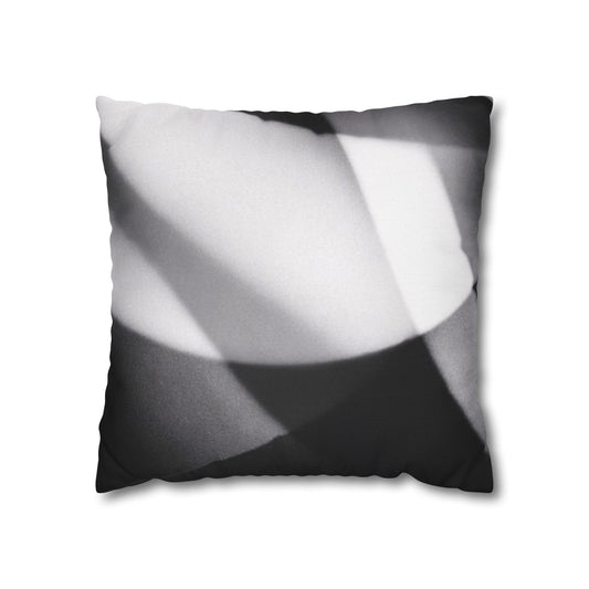 Abstract black and white photo pillowcase featuring a square shape, ideal for home decor, by Printify.
