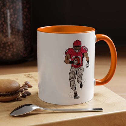Football Player Coffee Mug, Sports Fan Gift, Motivational Coffee Cup, Game Day Mug, Unique Sports Merchandise