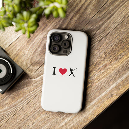 Baseball Love Phone Case, Tough Cases for Sports Lovers, i Heart Baseball Protection, Gift for Players, Cute Sports Case - TRV