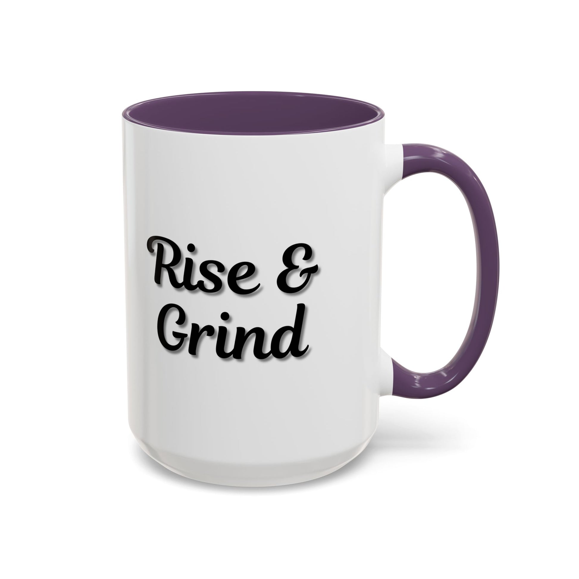 Rise & Grind Coffee Mug – Motivational Black Accent Mug for Daily Inspiration - TRV