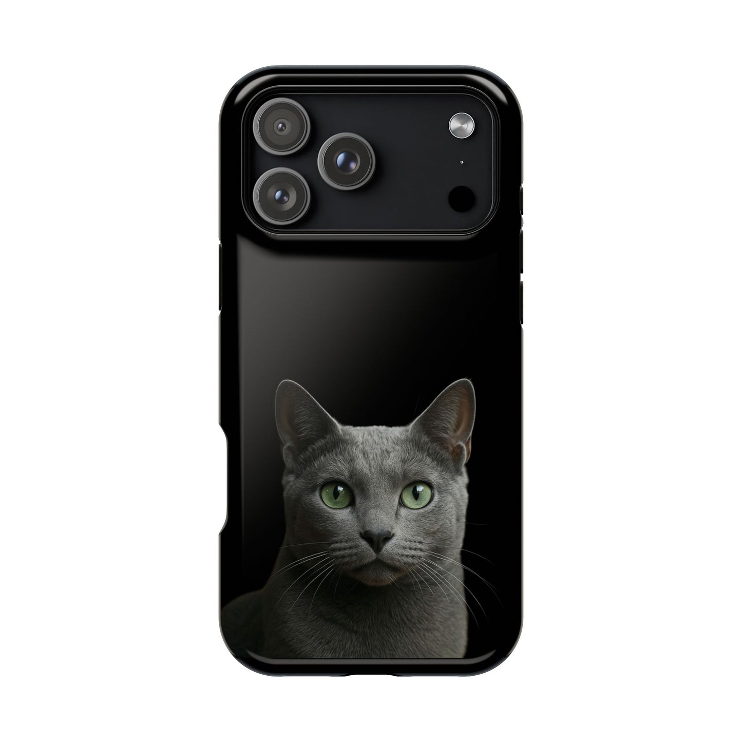Russian Blue Cat Phone Case — Magnetic Impact-Resistant iPhone Cover