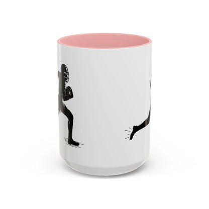 Football Player Themed Accent Coffee Mug, Sports Fan Gift, Unique Mug for Athletes, Coffee Lover, Game Day Essential - TRV
