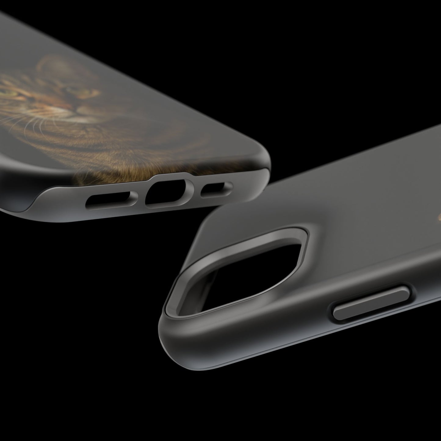 Magnetic Impact-Resistant Phone Case — Realistic Tabby Cat Portrait