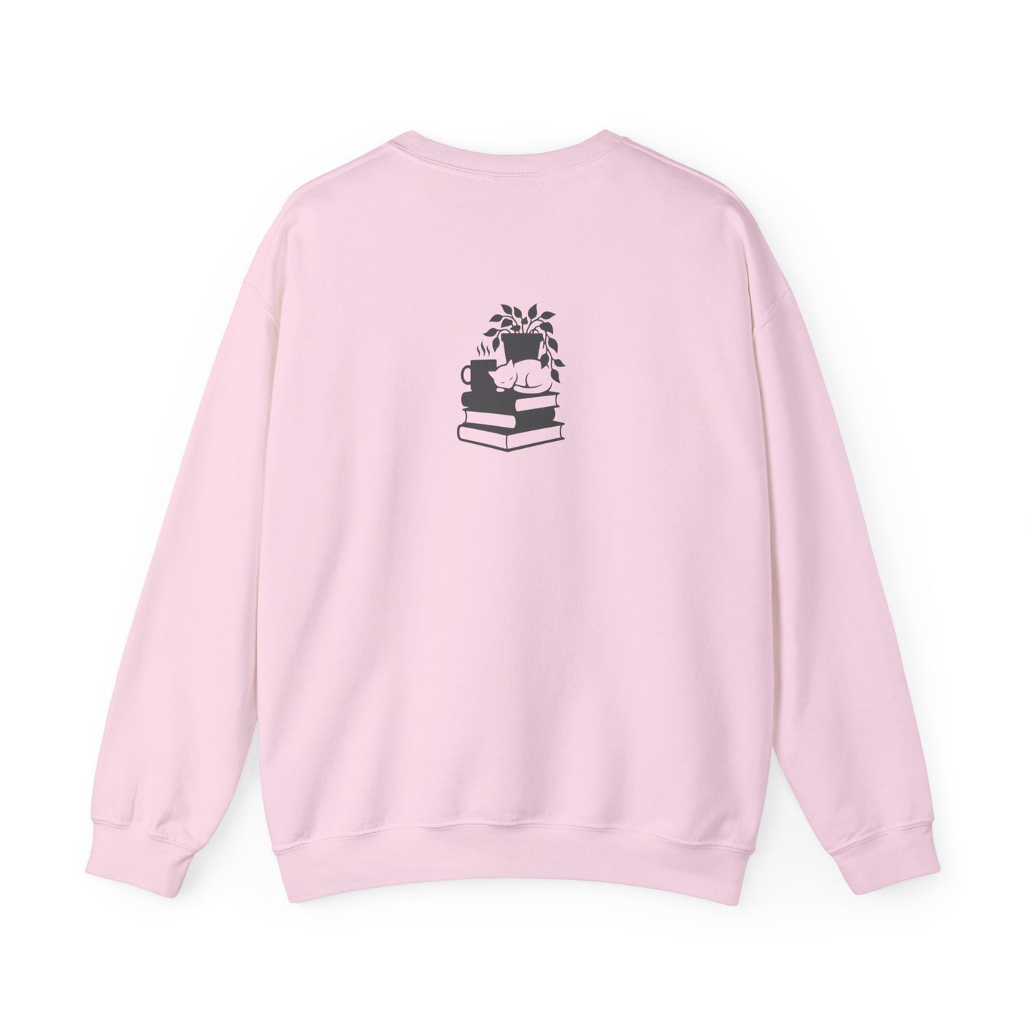 Stack of Books with Mug and Plant Sweatshirt | Cozy Reading Crewneck